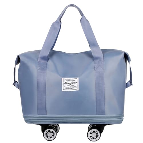 LAMDNL Faltbare Gepäcktasche, erweiterbar, mit Rolltuch, Trocken-Nass-Trennung, große Kapazität, Wochenendtasche, Gepäcktasche mit, B von LAMDNL