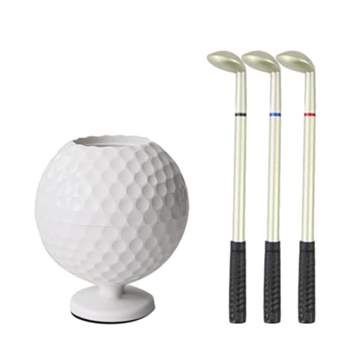 LAMDNL Golfstift-Set, Golfschläger-Kugelschreiber und Golfball-Stifthalter, Schreibwaren für Männer und Frauen, Weihnachtsgeschenk, Golfschlägertasche für Golfstifte, 3-teilig von LAMDNL
