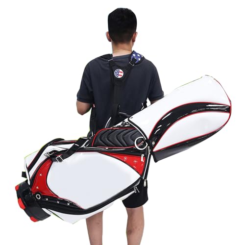 LAMDNL Golftaschen-Doppel-Schultergurt mit 4 Schnallen, bequemer Golftaschengurt, verstellbarer Golftaschengurt, Ersatz-Golftaschen-Tragegurt von LAMDNL