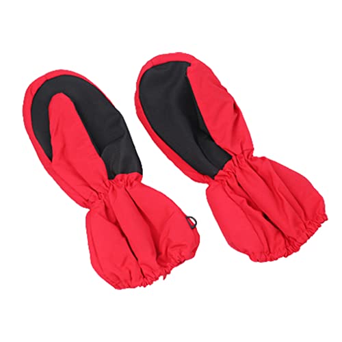 LAMDNL Ski-Handschuhe, Vollfinger-Handschuhe, Handgelenk-Leinen, winddicht, warm, mit Fleece gefüttert, Handschuhe für Kinder, Outdoor-Sport, Winter, Schnee von LAMDNL