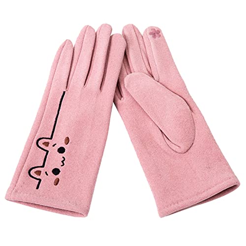 LAMDNL Warme Handschuhe für Damen, Winter-Skihandschuhe, weiche Samt-Handschuhe, Plüsch-Handwärmer, atmungsaktiv, warme Fäustlinge, Damen von LAMDNL