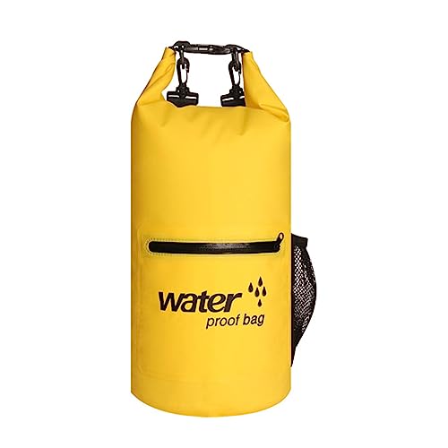 LAMDNL Wasserdichter Trockensack mit Tasche, Netztasche, verdickter Roll-Top-Verschluss, Aufbewahrungsrucksack zum Schwimmen, Schwimmen, Rucksack für Schwimmer von LAMDNL