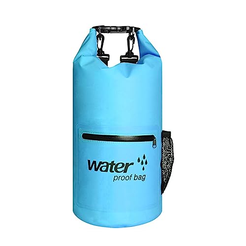 LAMDNL Wasserdichter Trockensack mit Tasche, Netztasche, verdickter Roll-Top-Verschluss, Aufbewahrungsrucksack zum Schwimmen, Schwimmen, Rucksack für Schwimmer von LAMDNL
