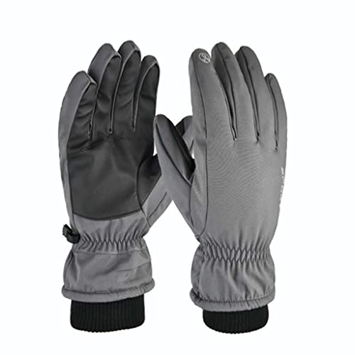 Wasserdichte Vollfingerhandschuhe, rutschfeste Ski-Handschuhe, Touchscreen-Handschuhe mit Fleecefutter, Winter, warme Handschuhe zum Reiten und Skifahren von LAMDNL