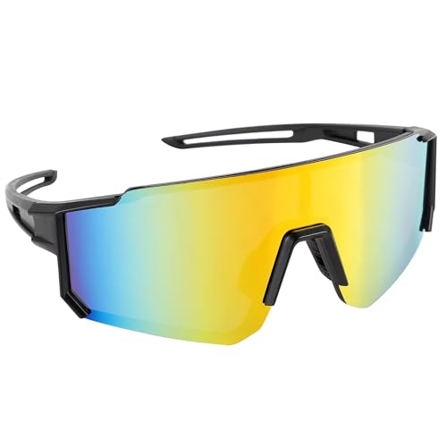 LANAFAY Sportbrille Sonnenbrille Herren Damen, Fahrradbrille, Schnelle Brille, Sport Sonnenbrille UV400 Schutz für Outdoorsport Radfahren, Angeln, Laufen, Golf von LANAFAY