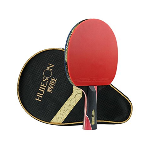 LANFIRE(huieson) 5 Sterne rot schwarz Carbon Tischtennis Schläger professionelle Ausbildung Tischtennisschläger (Short) von LANFIRE(huieson)