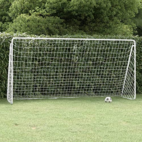 Fußballtor mit Netz Weiß 366x122x182 cm Stahl, LAPOOH Fussballtor, Fussball Tor, Fußballtornetz, Soccer Goal, Fußball Tore von LAPOOH