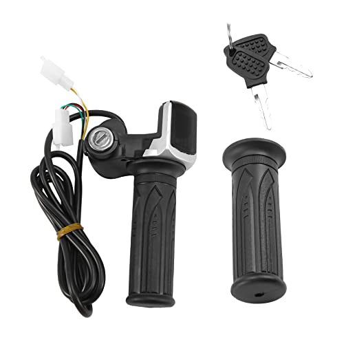 LAPOOH Universal-Gasgriff für Elektrofahrräder, 36 V, mit LED-Anzeige, Geschwindigkeitsanzeige, Tastenschloss für Elektro-Scooter, Drehgasgriff von LAPOOH