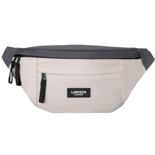 LARKSON Bauchtasche Damen & Herren Beige - Ole - Hüfttasche für Sport Outdoor Stadt - Gürteltasche Stylisch für Festival - Crossbody Bag mit Gurt - Wasserabweisend von LARKSON