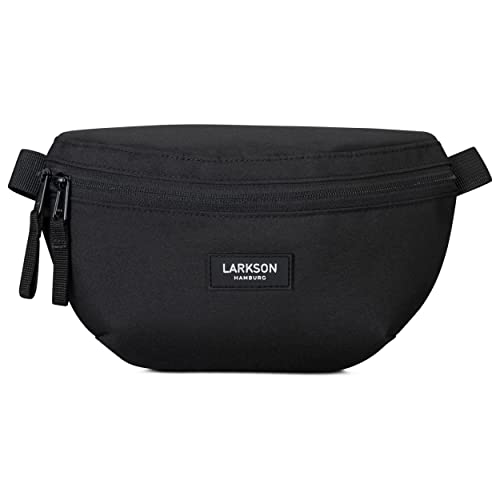 LARKSON Bauchtasche Damen & Herren Schwarz - Finn - Hüfttasche für Sport Outdoor Stadt - Gürteltasche Stylisch für Festival - Crossbody Bag mit Gurt - Wasserabweisend von LARKSON