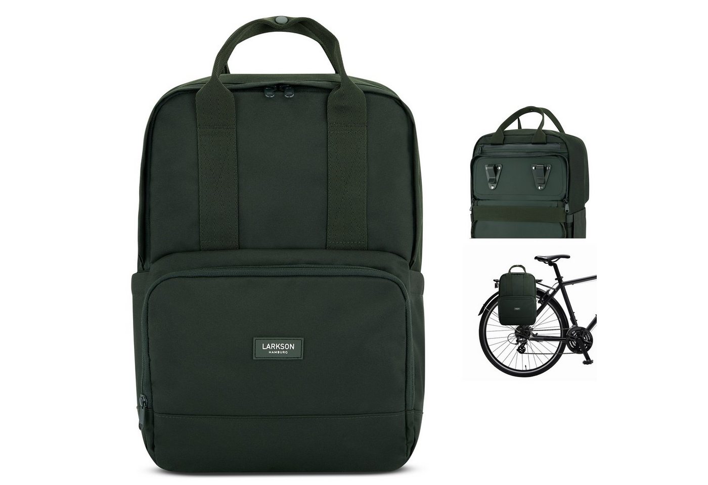 LARKSON Fahrradtasche No 6 Bike Fahrrad Rucksack Gepäckträger, Rucksack und Gepäckträgertasche, Wasserabweisend von LARKSON