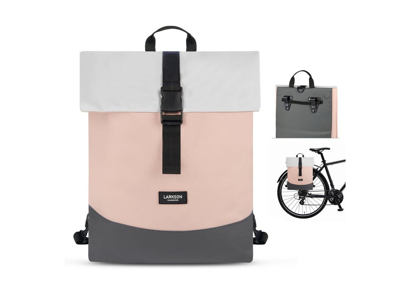 LARKSON Fahrradtasche Tammo Bike Fahrrad Rucksack Gepäckträger, Rucksack und Gepäckträgertasche, Wasserabweisend von LARKSON