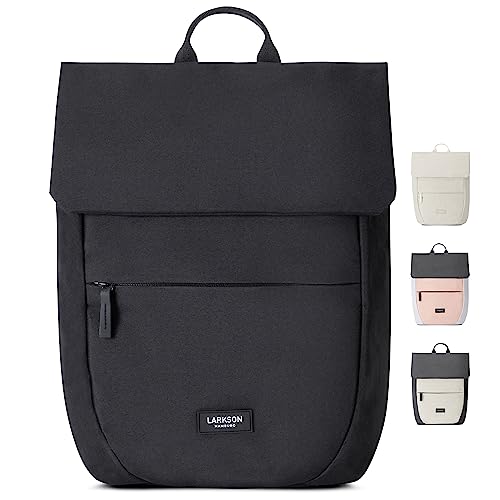 LARKSON Rucksack Damen Klein Schwarz - Ronja - Moderner Tagesrucksack mit Laptopfach für Uni Business City - 10L - Nachhaltig - Wasserabweisend von LARKSON