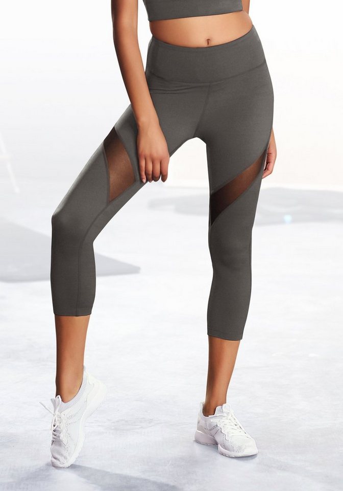 LASCANA ACTIVE Caprileggings -Sport Capri mit kleiner Raffung, Loungewear von LASCANA ACTIVE