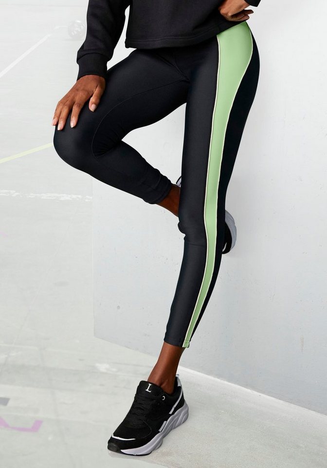 LASCANA ACTIVE Leggings -Sporthose mit farblich abgesetztem Seitenstreifen von LASCANA ACTIVE