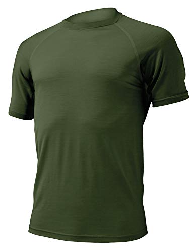 Lasting Quido Herren-T-Shirt aus Leichter Merinowolle, 160 g XXL Armee-grün von LASTING SPORT