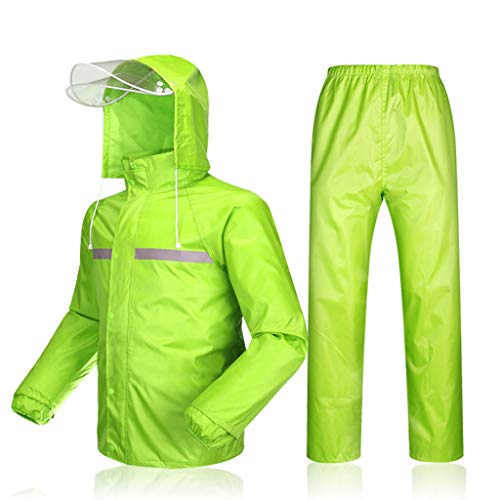 Anti-Sturm-Regenanzug Regenbekleidung Regenjacke Schutzanzüge Arbeitskleidung Schlechtwetterausrüstung, Ideal zum Wandern, Wandern, Radfahren, Golf, Reisen, etc. 2-teilige Ultra-Lite-Anzüge von LAXF-Regenbekleidung