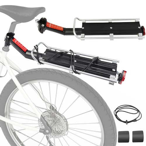 Fahrrad Gepäckträger Mountainbike Gepäckträger MTB Schnellspanner Aluminium Legierung Fahrrad hinten Sattelstütze Rack Einstellbare Universal Gepäckträger Fahrrad für Mountainbike Fahrrad von LBING