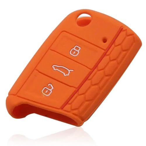 LBXKJQ Weiche Silikon-Autoschlüssel-Schutzhülle, für Golf 7 mk7 für Skoda Octavia A7 von LBXKJQ