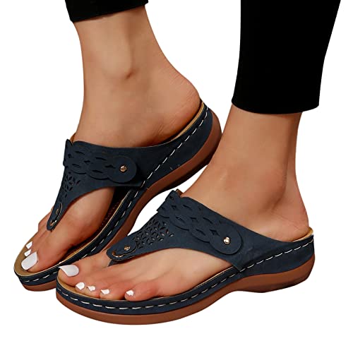 Orthopädische Sandalen Damen Modern mit Einfacher Textur Flache mit Wildledersohle Orthopädische Flip Flops Lässige Komfortsohle Verodi Sommerschuhe Deichmann Schuhe Orthopädische Flip Flops von LCpddajlspig