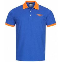 LEANDRO LIDO "Pallacanestro" Herren Polo-Shirt blau-orange von LEANDRO LIDO