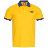 LEANDRO LIDO "Pallacanestro" Herren Polo-Shirt gelb-violett von LEANDRO LIDO