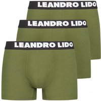 LEANDRO LIDO "Ravello" Herren Boxershorts 3er-Pack grün von LEANDRO LIDO