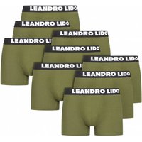 LEANDRO LIDO "Ravello" Herren Boxershorts 9er-Pack grün von LEANDRO LIDO