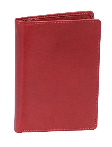LEAS Ausweis- und Kreditkartenhülle Echt-Leder, cherry/rot - Card-Collection von LEAS