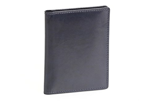LEAS Ausweis- und Kreditkartenhülle Echt-Leder, dunkelblau Card-Collection von LEAS