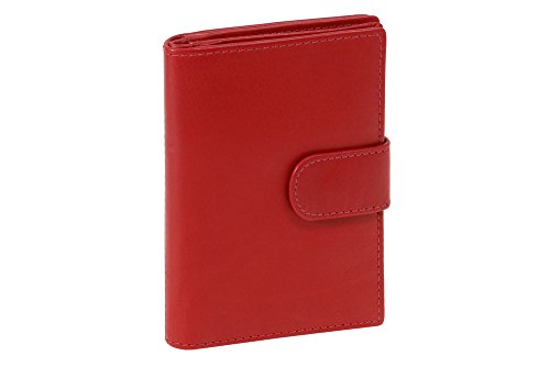 LEAS Ausweis und Kreditkartenmappe Echt-Leder, rot Card-Collection von LEAS