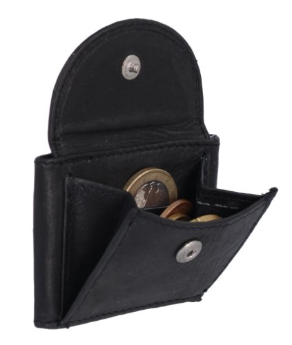 LEAS Extra kleine Minibörse Echt-Leder, schwarz Mini-Edition von LEAS