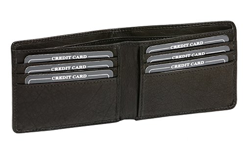 LEAS Kreditkartenhülle mit 2 Scheinfächern mit RFID Schutz Folie Echt-Leder, schwarz Card-Collection von LEAS