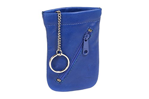 LEAS Schnappschlüsseltasche Schlüsselglocke Echt-Leder, hellblau Special Edition von LEAS