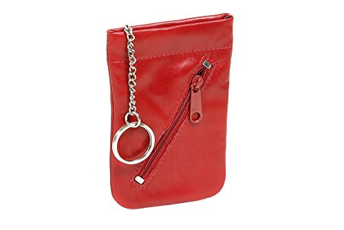 LEAS Schnappschlüsseltasche Schlüsselglocke Echt-Leder, rot Special Edition von LEAS
