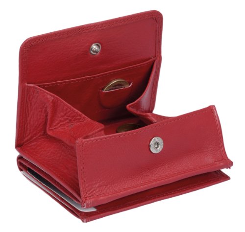 Wiener Schachtel mit RFID Schutz LEAS in Echt-Leder, rot - LEAS Special Edition von LEAS