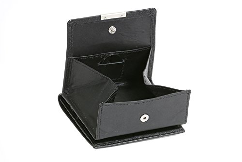 LEAS Wiener-Schachtel mit großer Kleingeldschütte, Echt-Leder, schwarz Special Edition von LEAS