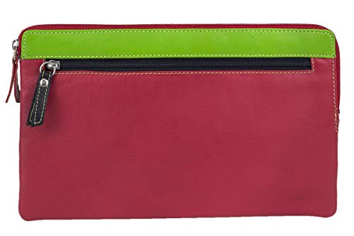 Mehrfarbige Banktasche Geldtasche LEAS in Echt-Leder, bunt - Special-Edition von LEAS