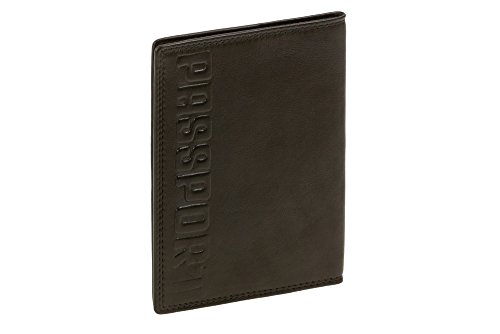 LEAS Reisepasshülle Passport Echt-Leder, schwarz Travel-Line von LEAS