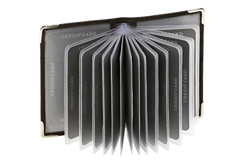 LEAS Scheckkartenhülle, Scheckkartenmappe Echt-Leder, schwarz Card-Collection von LEAS