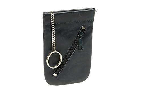 LEAS Schnappschlüsseltasche Schlüsselglocke Echt-Leder, dunkelblau Special Edition von LEAS