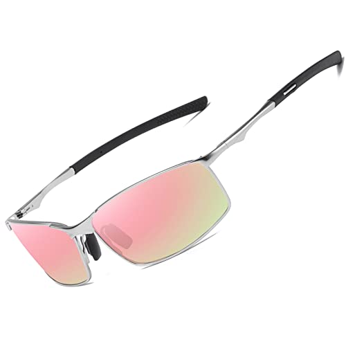 LEDING&BEST Polarisierte Pilotenbrille Sonnenbrille Herren Damen Freien Leichtgewicht Metallrahmen Angeln Golf Fahren Stilvoll Retro Flieger brille Cat 3 CE von LEDING&BEST