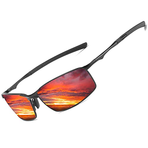 LEDING&BEST Polarisierte Pilotenbrille Sonnenbrille Herren Damen Freien Leichtgewicht Metallrahmen Angeln Golf Fahren Stilvoll Retro Flieger brille Cat 3 CE von LEDING&BEST