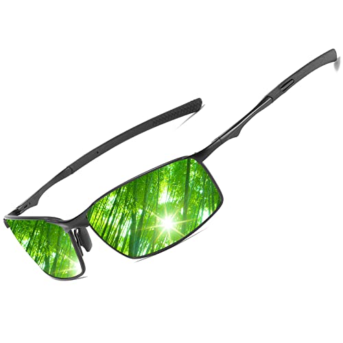 LEDING&BEST Polarisierte Pilotenbrille Sonnenbrille Herren Damen Freien Leichtgewicht Metallrahmen Angeln Golf Fahren Stilvoll Retro Flieger brille Cat 3 CE von LEDING&BEST