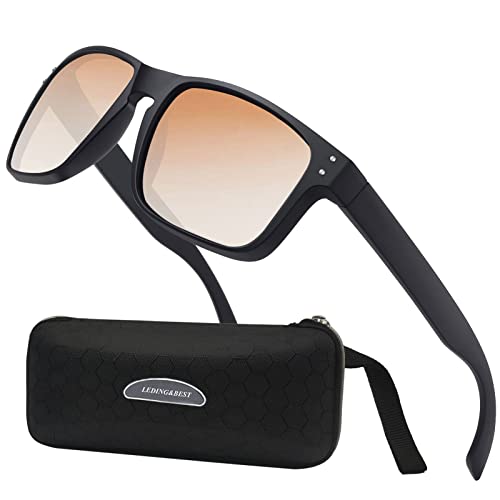 LEDING&BEST Sonnenbrille Herren Damen Polarisierte UV-Schutz/TR90 unzerbrechlicher Rahmen Outdoor-Sportarten Strand Sonnenbrillen von LEDING&BEST