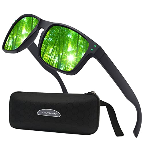 LEDING&BEST Sonnenbrille Herren Damen Polarisierte UV-Schutz/TR90 unzerbrechlicher Rahmen Outdoor-Sportarten Strand Sonnenbrillen von LEDING&BEST