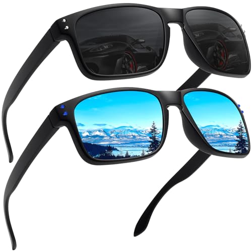 LEDING&BEST Sonnenbrille Herren Damen Polarisierte UV-Schutz/TR90 unzerbrechlicher Rahmen Outdoor-Sportarten Strand Sonnenbrillen von LEDING&BEST