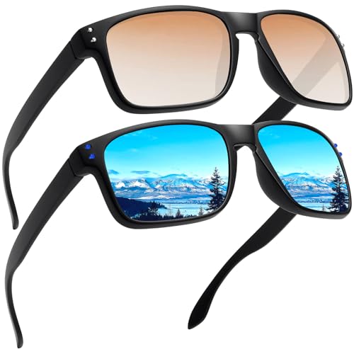 LEDING&BEST Sonnenbrille Herren Damen Polarisierte UV-Schutz/TR90 unzerbrechlicher Rahmen Outdoor-Sportarten Strand Sonnenbrillen von LEDING&BEST