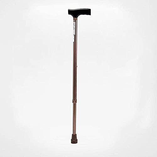 Canes Crutch Leichter, Rutschfester Gehstock aus Aluminiumlegierung für ältere Menschen, einziehbare, höhenverstellbare Gehhilfe, Kupfer Safehappy von LEEBIITOO