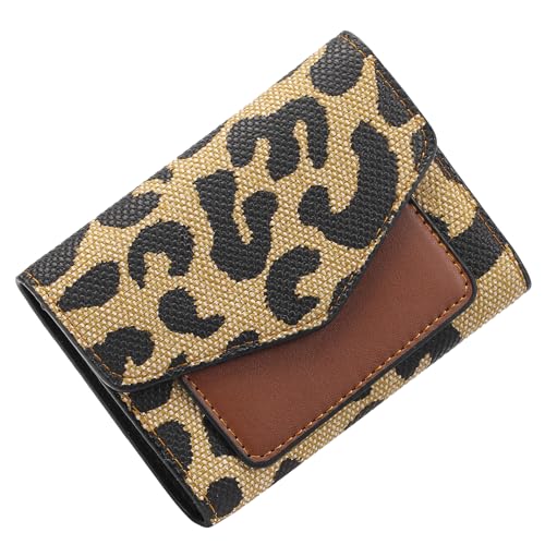 LEEXTON Damen Geldbeutel mit Leopardenmuster, aus Kunstleder, Portemonnaie Damen Klein, mit RFID-Schutz und mehreren Kartensteckplätzen von LEEXTON